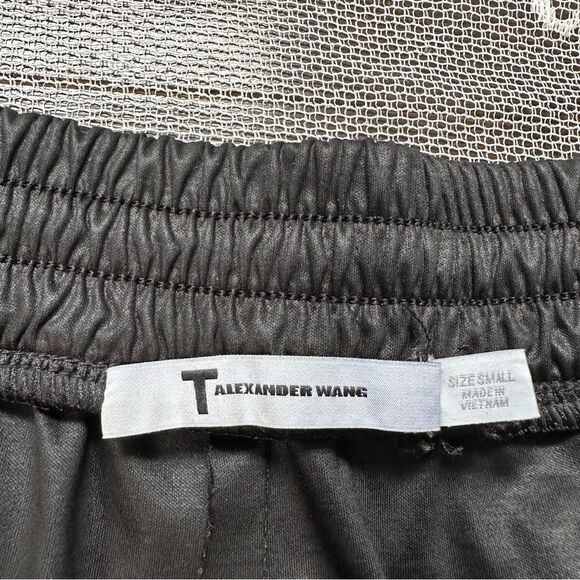 T Alexander Wang Black Satin Jogger Style Pant Sz Small - Picture 7 of 16